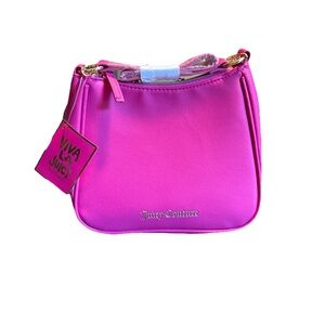 NWT WOMEN JUICY COUTURE PINK GOLD CHAIN HOBO SHOULDER BAG PURSE HANDBAG